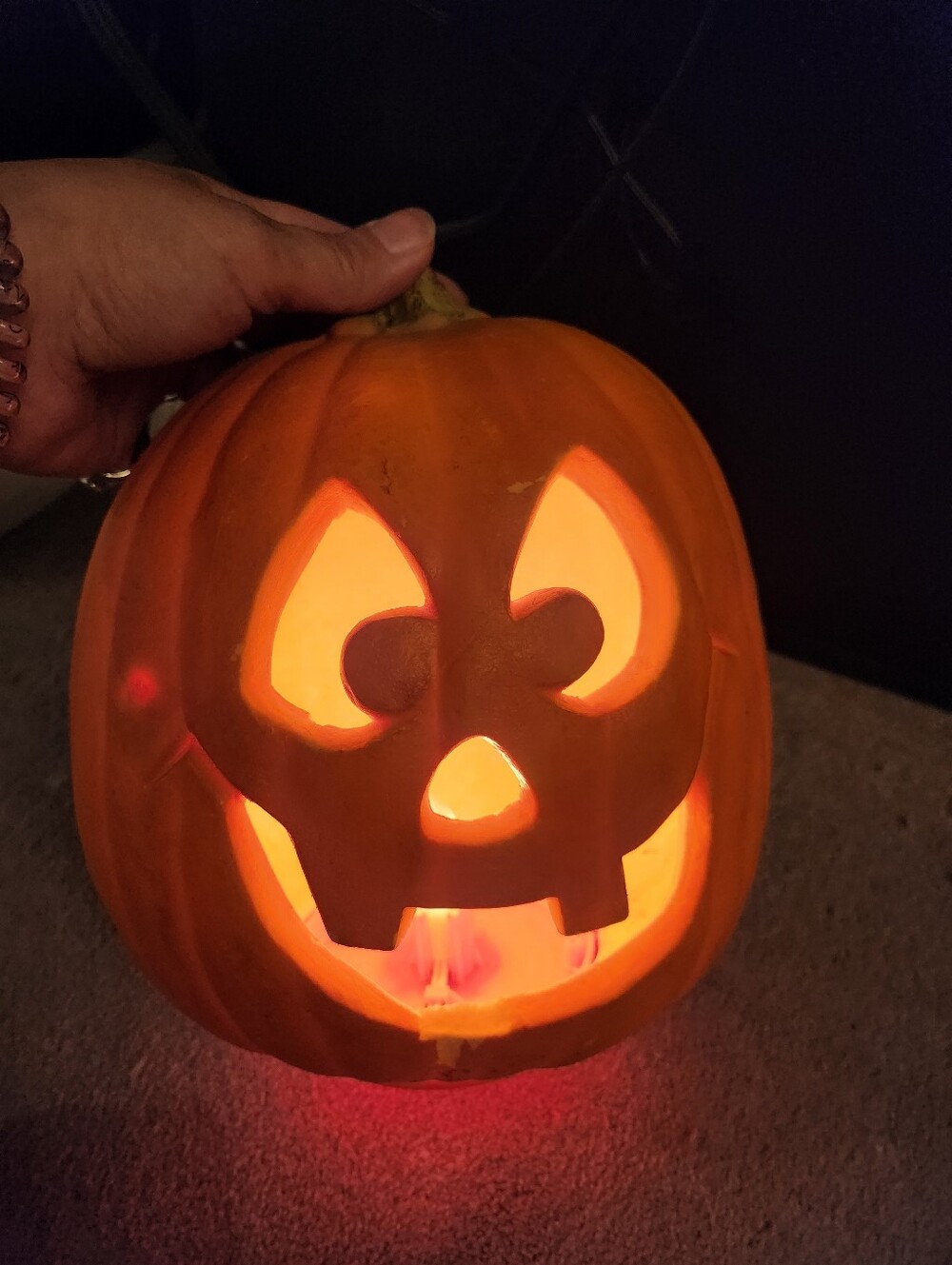 Vintage 1995 Trendmasters Halloween Pumpkin Foam Lighted Jack O Lantern Working!
